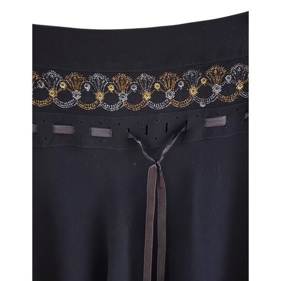 Black Lace Trim Sheer Skirt | Dark Romantic Witchy Goth Fairy Whimsy - Picture 5 of 11